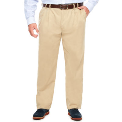 IZOD Men's Big and Tall Performance Stretch Pleated Pant 