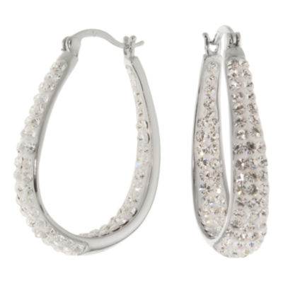 Inside out hoop earrings with sales swarovski elements crystals