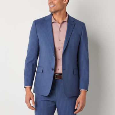 Collection By Michael Strahan Mens Striped Modern Fit Suit Jacket