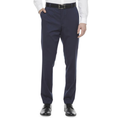 J. Ferrar Mens Stretch Fabric Super Slim Fit Suit Pants, Color: New Navy -  JCPenney