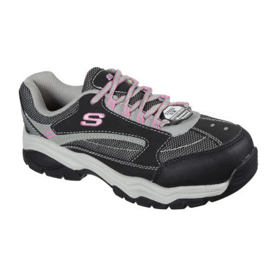 Skechers Womens Biscoe Work Shoes Color Black Gray Pink JCPenney