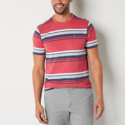 U.S. Polo Assn. Heather Striped Mens Crew Neck Short Sleeve T-Shirt -  JCPenney