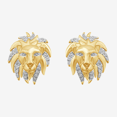 Lion on sale gold earrings