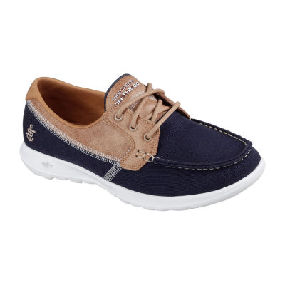 si puedes conjunto puente Skechers Go Walk Boat Womens Boat Shoes-JCPenney, Color: Nvy-nat