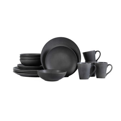 Stone Lain Grao Stoneware Dinnerware Set, Color: Gray