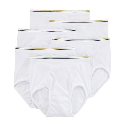 Mens New Vintage White Classic Hanes Cotton Briefs Underwear Large