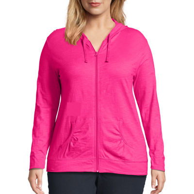 JMS by Hanes Womens Long Sleeve Hoodie Plus