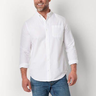 St. John's Bay Performance Oxford Mens Classic Fit Long Sleeve Button-Down  Shirt