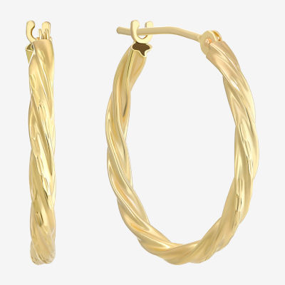 Twist Hoop Earrings 14K Yellow Gold