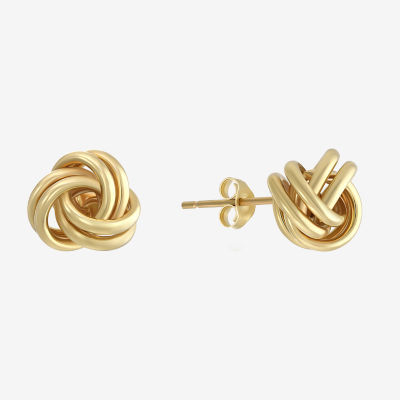 Gold love knot deals earrings