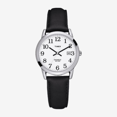 Timex® Easy Reader Mens Black Strap Watch, Color: Black - JCPenney