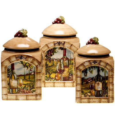 Certified International Mariachi 4 Piece Kitchen Canister Set