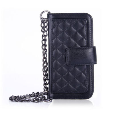 Genuine Leather Phone Case and Wallet Combination with Chain for