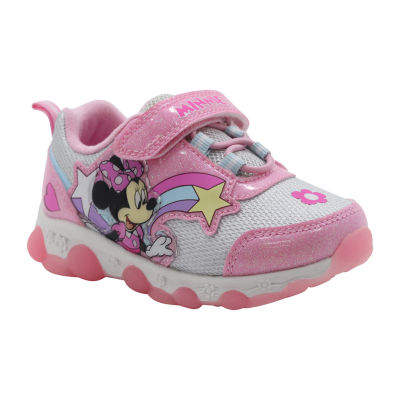 Disney Minnie Mouse Toddler Girls Light-Up Sneaker, Color