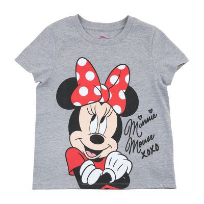 Disney Collection Little & Big Girls Crew Neck Short Sleeve