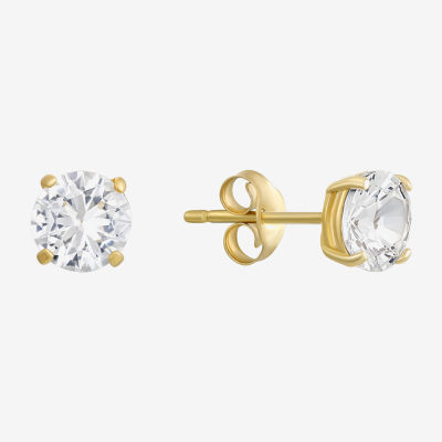 5mm Cubic Zirconia Stud Earrings in 10K Gold