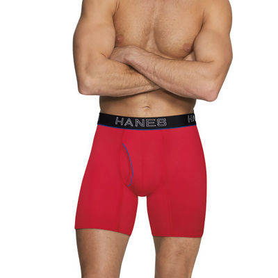 Hanes Our Most Comfortable Yet Orange Mens Underwear Boxer Briefs Size  Small