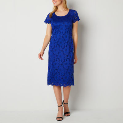 Perceptions Short Sleeve Floral Lace Sheath Dress - JCPenney