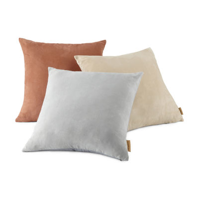 Soft Fluffy Sherpa Throw Pillow Decorative Cushion, Beige, 18 x 18
