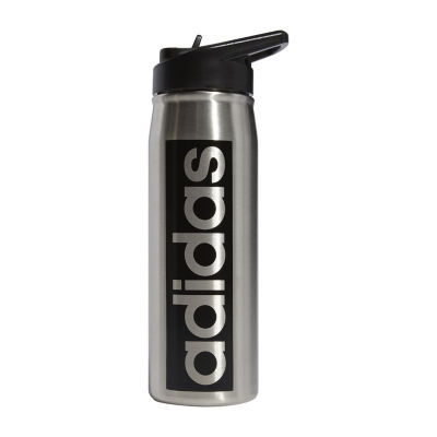 adidas Steel 600 ML Water Bottle with Straw, Color: Stnls Stl