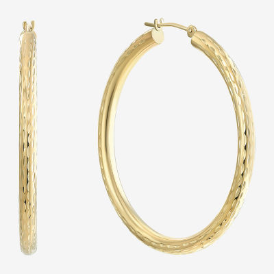 14K Gold Over Silver Sterling Silver 65mm Hoop Earrings - JCPenney