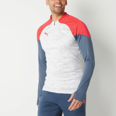 PUMA Mens Mock Neck Long Sleeve Quarter Zip Pullover Color Puma White Orchid JCPenney