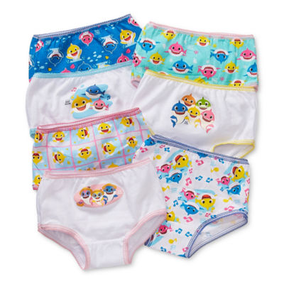 Baby Shark Toddler Girls Panties, 6 Pack Sizes 2T-4T Palestine