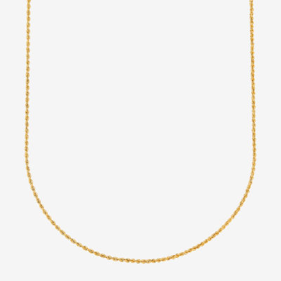 10K Yellow Gold 8½ Hollow Rope Chain Bracelet - JCPenney