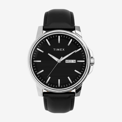 Timex leather watches outlet for men