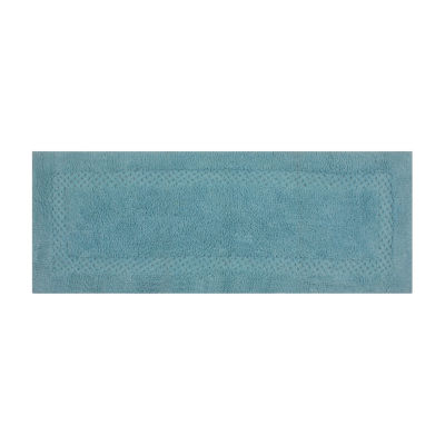 Home Weavers Inc 22x60 Waterford Collection Turquoise Cotton Tufted Bath Rug - Home Weavers