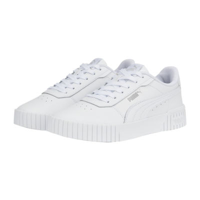 White on store white pumas