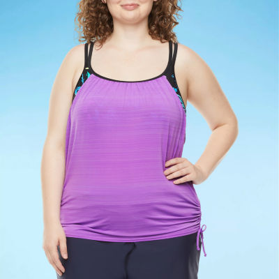 jcpenney plus size swim tops