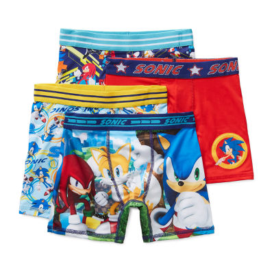 Sonic the Hedgehog Boys 4 Pair Boxer Briefs - Big Kid, Color: Blue