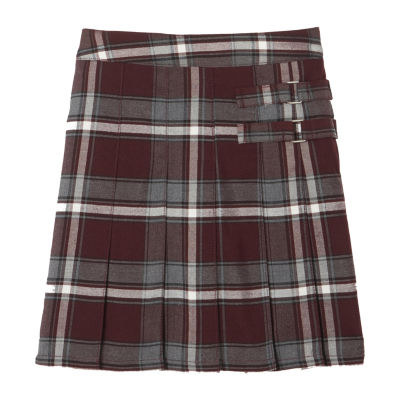 French Toast Girls' Plaid Two-Tab Scooter Skirt 