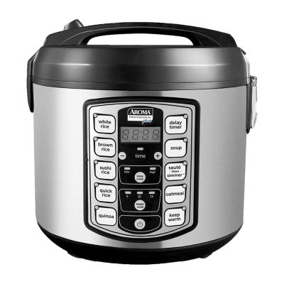 Best Buy: AROMA 20-Cup Rice Cooker and Steamer Black/Stainless Steel  ARC-1020SB