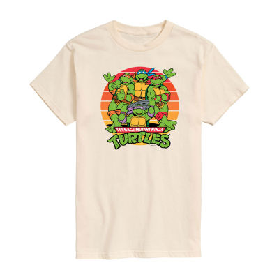 Mens Crew Neck Short Sleeve Regular Fit Teenage Mutant Ninja Turtles  Graphic T-Shirt