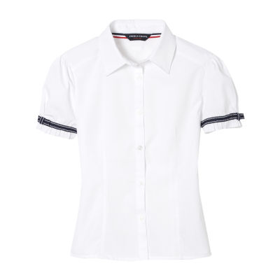 3t white button down shirt