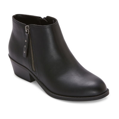 Womens black ankle boots clearance with zipper