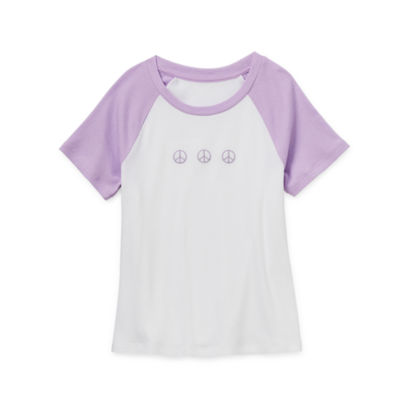 Thereabouts Little & Big Girls Round Neck Short Sleeve Graphic T