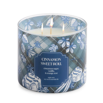 Distant Lands Cinnamon Sweet Roll 3-Wick Scented Jar Candle, Color