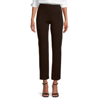 Conceited Women's Energize Stretch Ultra Soft Ponte Dress Pants with  Pockets and Belt Loops 