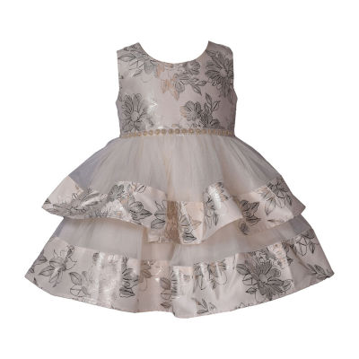 Bonnie Jean Girls Sleeveless Shift Dress - Knit Dress With Keyhole Back & Lace Trim