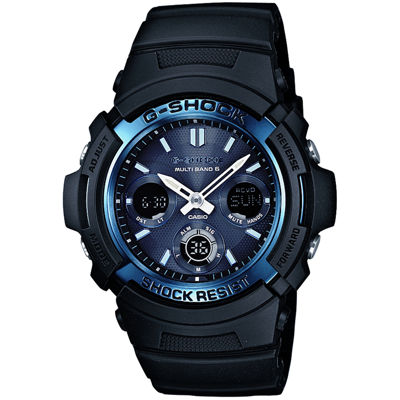 Casio G Shock Mens Multi Band 6 Atomic Blue Watch AWGM100A 1A