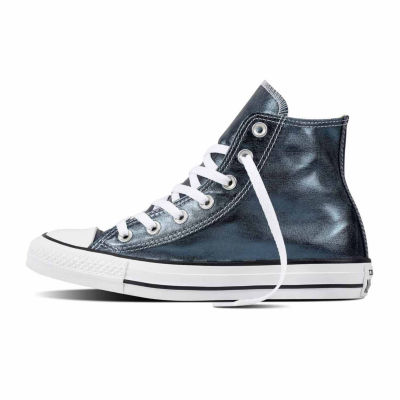 Converse Chuck Taylor All Star High Top Metallic Womens Sneakers-- Unisex  Sizing, Color: Blue Fir-white - JCPenney