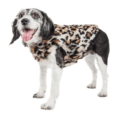 Pet Life Luxe Lab Pard Dazzling Leopard Patterned Faux Mink