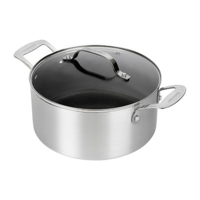 Rachael Ray Create Delicious 5qt Aluminum Nonstick Dutch Oven with Lid Gray