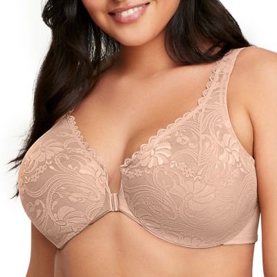 Glamorise Low Cut WonderWire Lace Underwire Bra 1240 (Women's