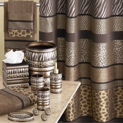 Safari Stripes Bath Collection, Color: Chocolate - JCPenney