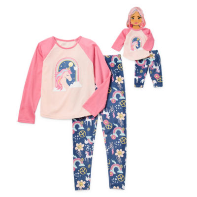 St. Eve Dollie And Me Little Big Girls 2 pc. Pajama Set Color