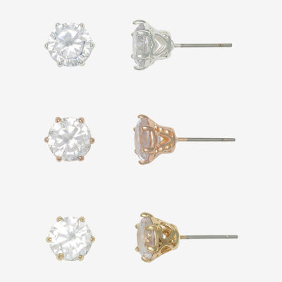 14k Yellow Gold Cubic Zirconia Stud Earrings with Screw Backs – Art and  Molly